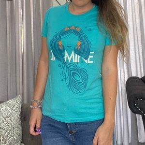 Neff x Disney Aladdin princess Jasmine aqua T-Shirt NWOT